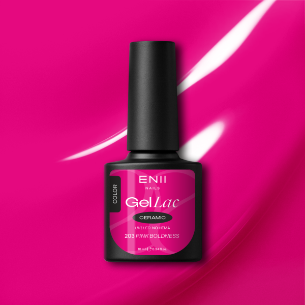 Gel lak Ceramic 203 Pink Boldness - gelový lak bez HEMA, 10 ml
