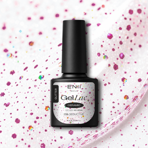 Gel lak Ceramic 206 Seductive - gelový lak bez HEMA, 10 ml