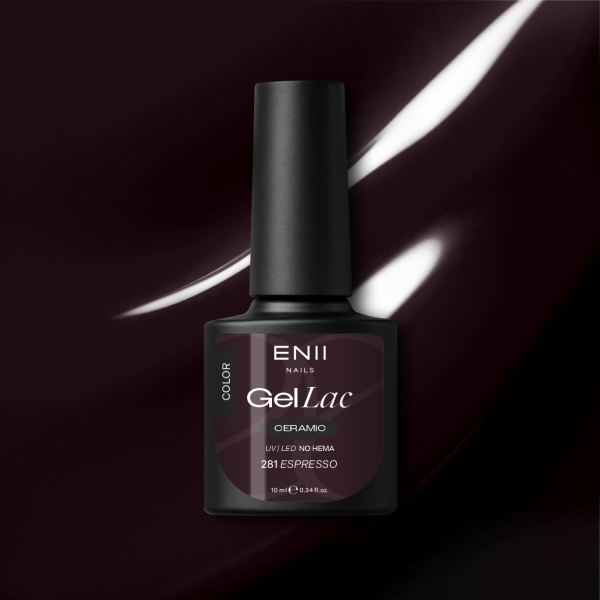 Gel lak Ceramic 281 Espresso - gelový lak bez HEMA, 10 ml