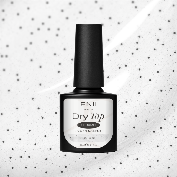 Dry Top Ceramic EGG jemné tečky - bezvýpotkový vrchní lak, 10 ml
