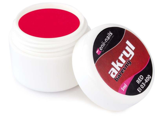 Barevný akryl - Red 5 ml