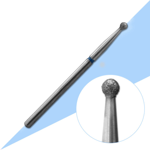 Diamantová fréza kulička 2,1 mm - střední hrubost