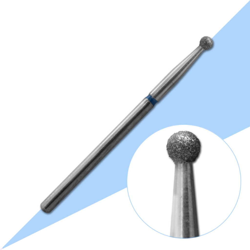 Diamantová fréza kulička 2,5 mm - střední hrubost