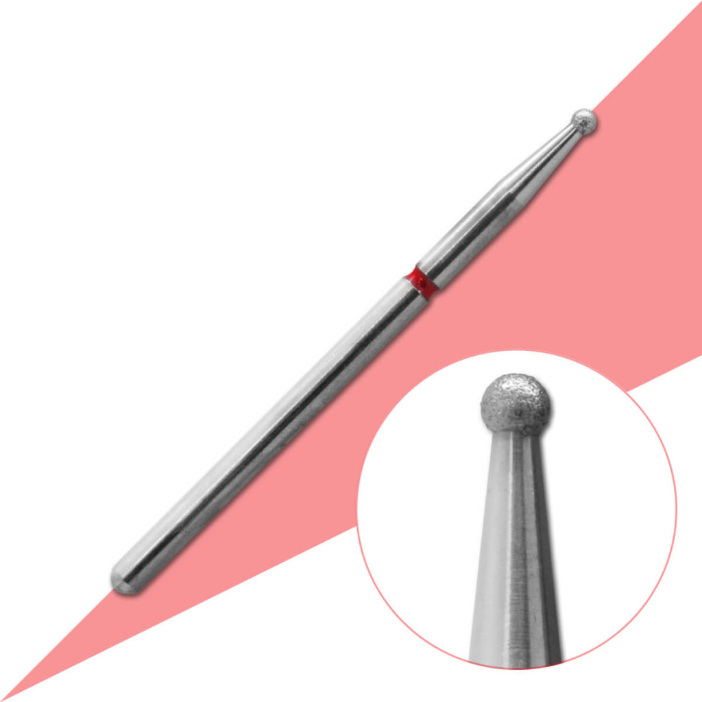 Diamantová frézka kulička 1,8 mm - jemná hrubost