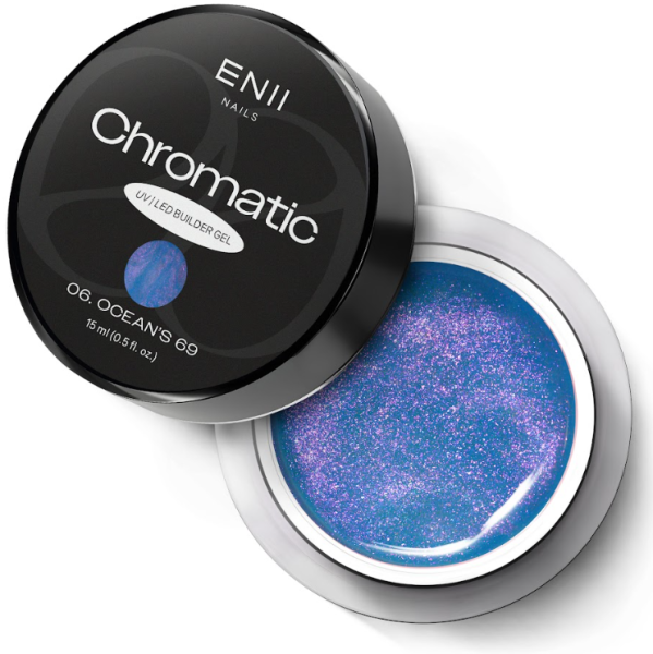 ENII Chromatic Builder UV LED gel 06 Ocean's 69 - chromatický stavební gel, 15ml