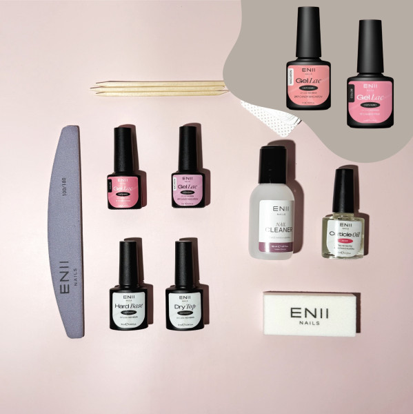 ENII Gel Lak Sada Mini pro začátečníky - Růžová (bez lampy)