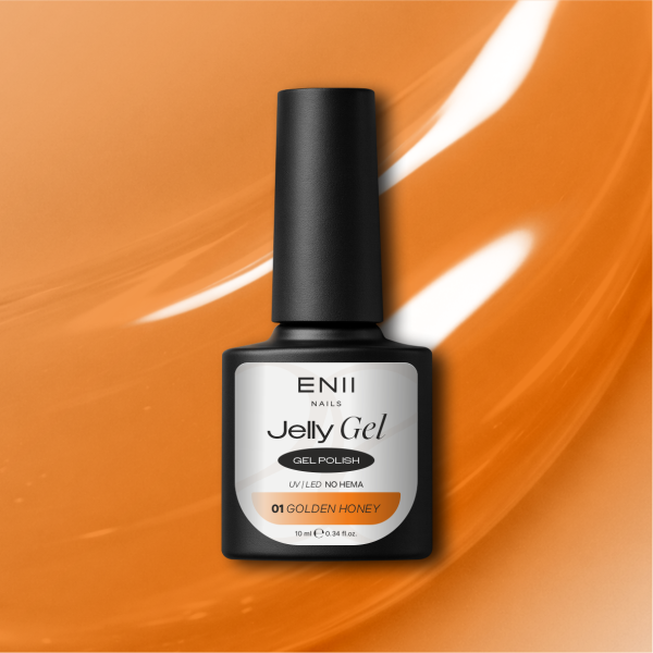 ENII Jelly Gel 01 Golden Honey 10 ml - průsvitný gel lak UV/LED NO HEMA