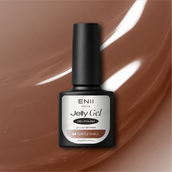 ENII Jelly Gel 04 Turtle Shell 10 ml - průsvitný gel lak UV/LED NO HEMA