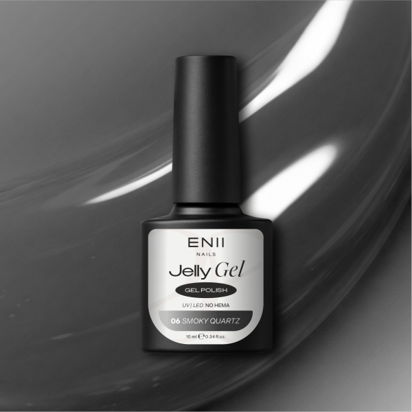 ENII Jelly Gel 06 Smoky Quartz 10 ml - průsvitný gel lak UV/LED NO HEMA