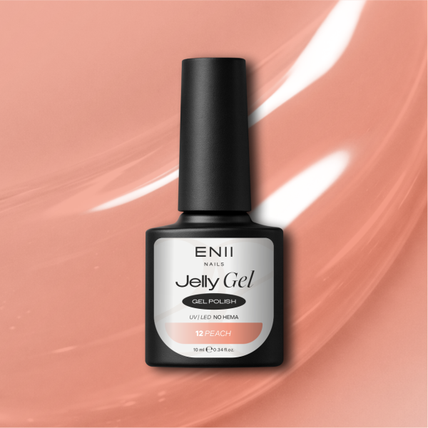 ENII Jelly Gel 12 Peach 10 ml - průsvitný gel lak UV/LED NO HEMA