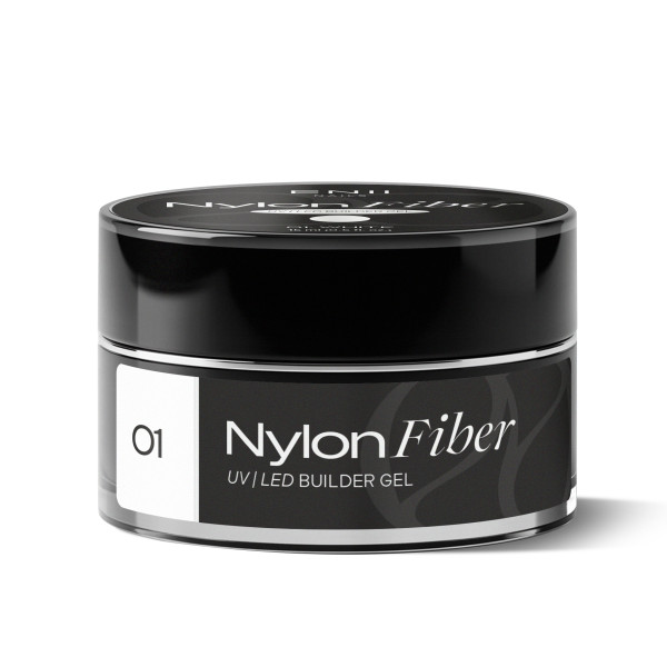 ENII Nylon Fiber Gel 01 White - stavební UV LED gel, 5 ml