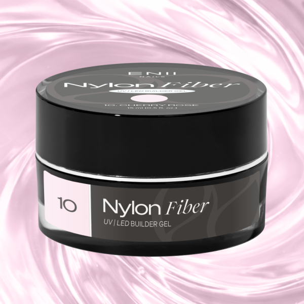 ENII Nylon Fiber Gel 10 Cherry Rose - stavební UV LED gel, 15 ml