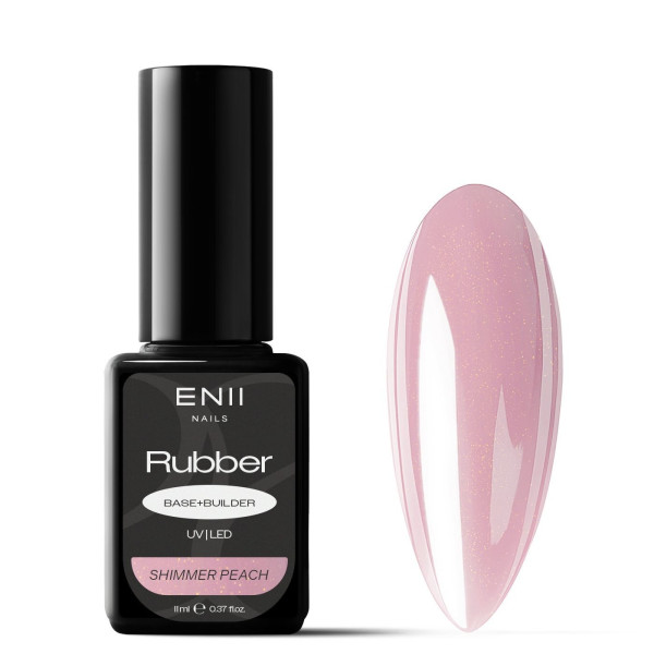 ENII RUBBER SYSTEM 2 in 1 base & builder 11 ml (shimmer peach)
