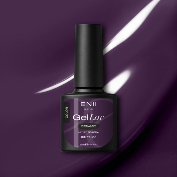 Gel lak Ceramic 100 Plum - gelový lak bez HEMA, 10 ml