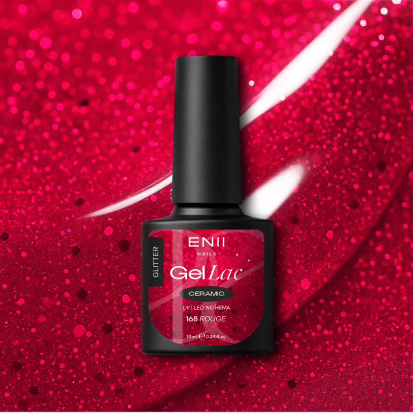 Gel lak Ceramic 168 Rouge - gelový lak bez HEMA, 10 ml