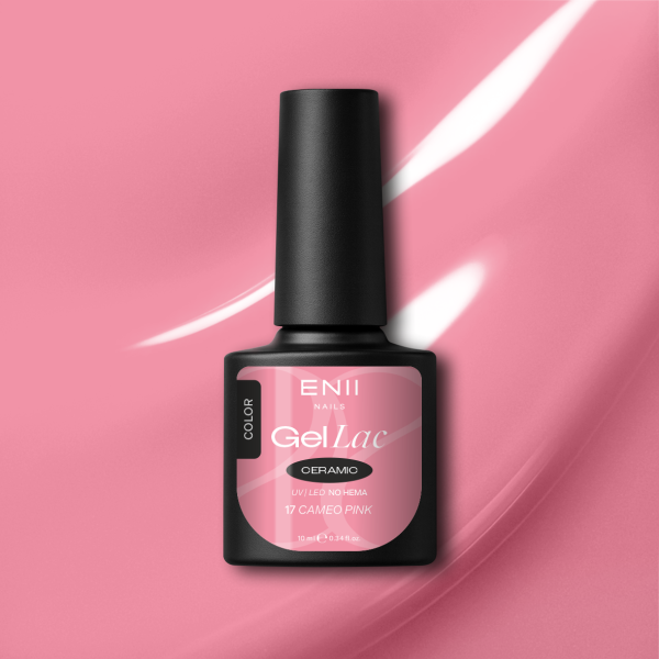 Gel lak Ceramic 17 Cameo Pink - gelový lak bez HEMA, 10 ml