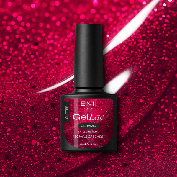 Gel lak Ceramic 180 - Wine Cascade - gelový lak bez HEMA, 10 ml