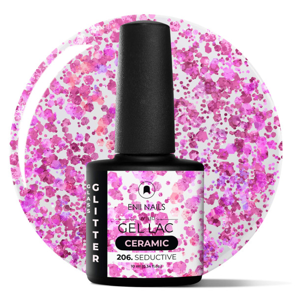 Gel lak Ceramic 206 Seductive - gelový lak bez HEMA, 10 ml