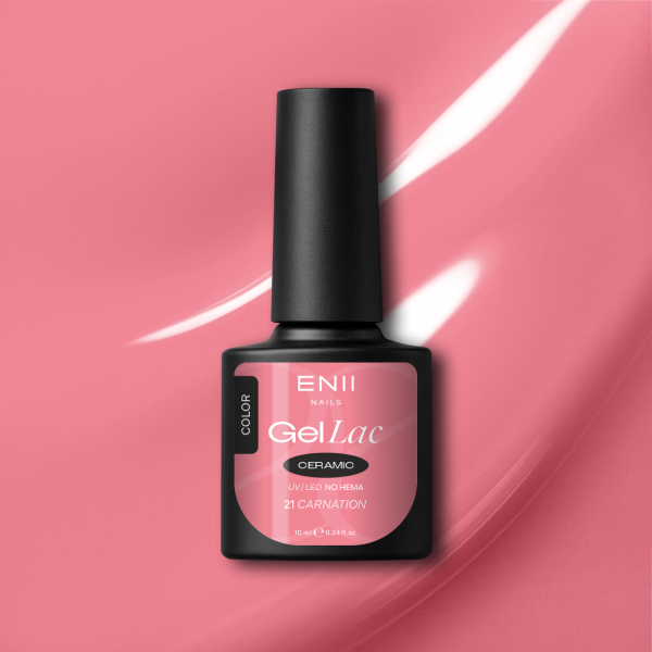 Gel lak Ceramic 21 Carnation - gelový lak bez HEMA, 10 ml