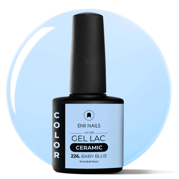 Gel lak Ceramic 226 Baby Blue - gelový lak bez HEMA, 10 ml