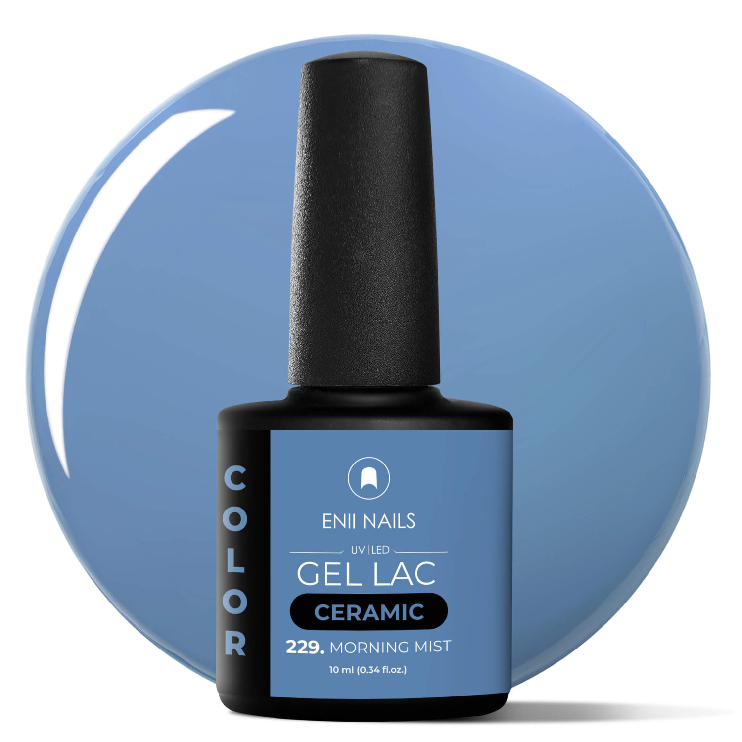 Gel lak Ceramic 229 Morning Mist - gelový lak bez HEMA, 10 ml