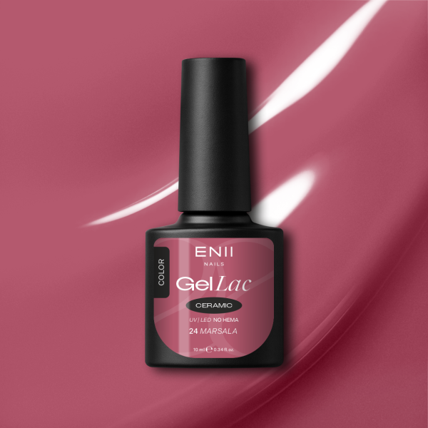 Gel laK Ceramic 24 Marsala - gelový lak bez HEMA, 10 ml