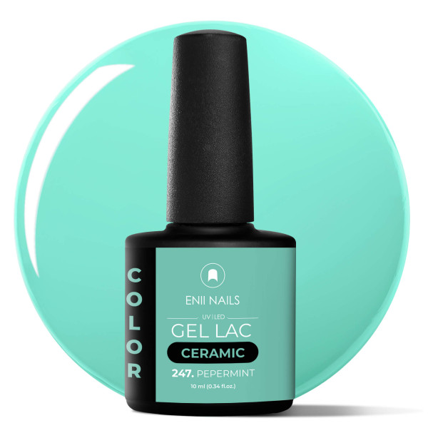 Gel lak Ceramic 247 Pepermint - gelový lak bez HEMA, 10 ml