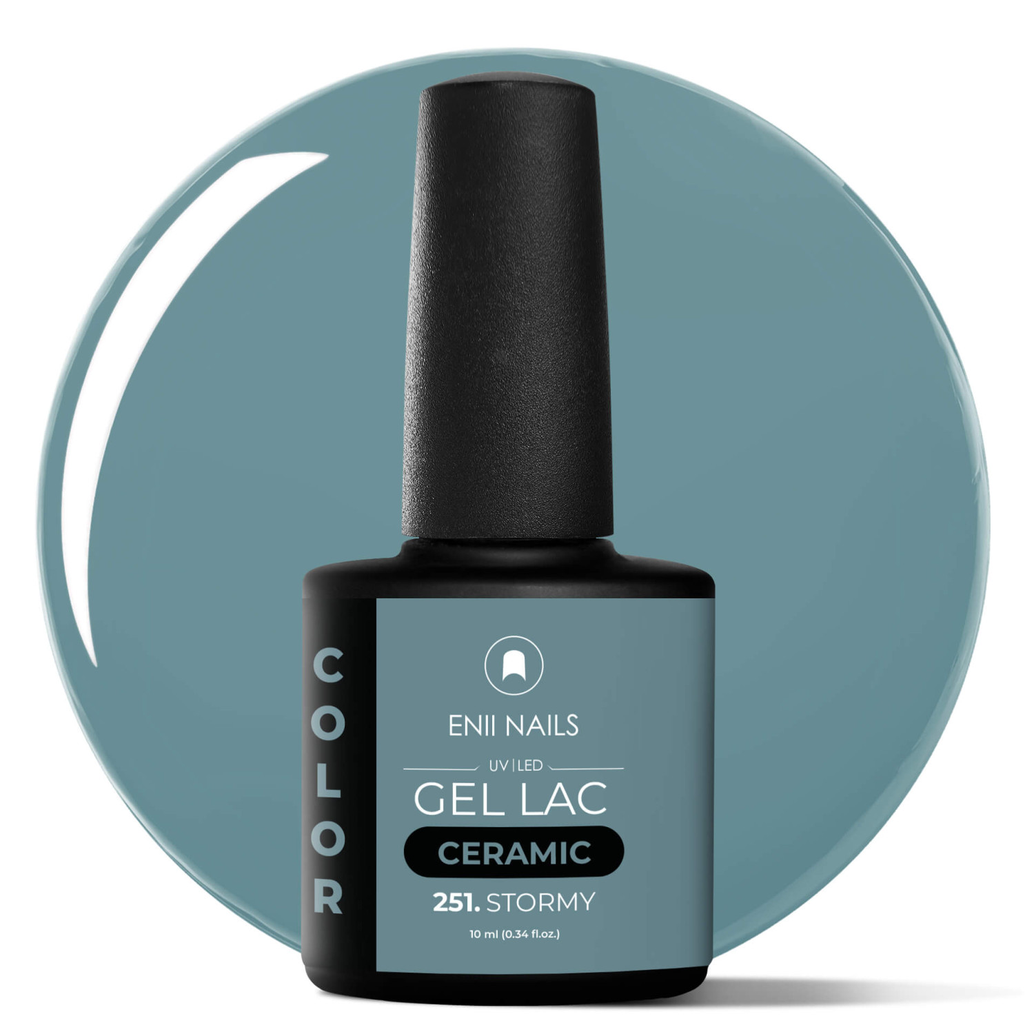 Gel lak Ceramic 251 Stormy - gelový lak bez HEMA, 10 ml