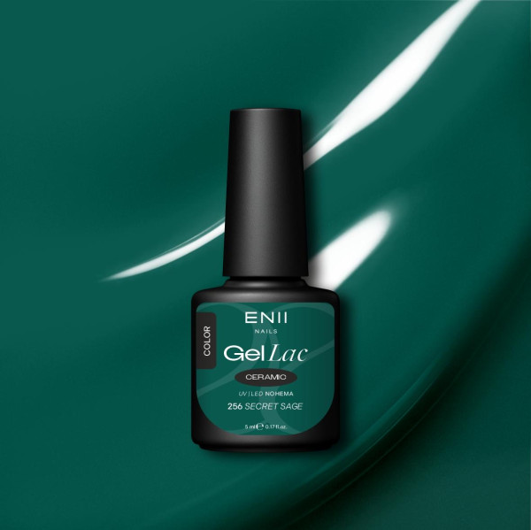 Gel lak Ceramic 256 Secret Sage - gelový lak bez HEMA, 5 ml