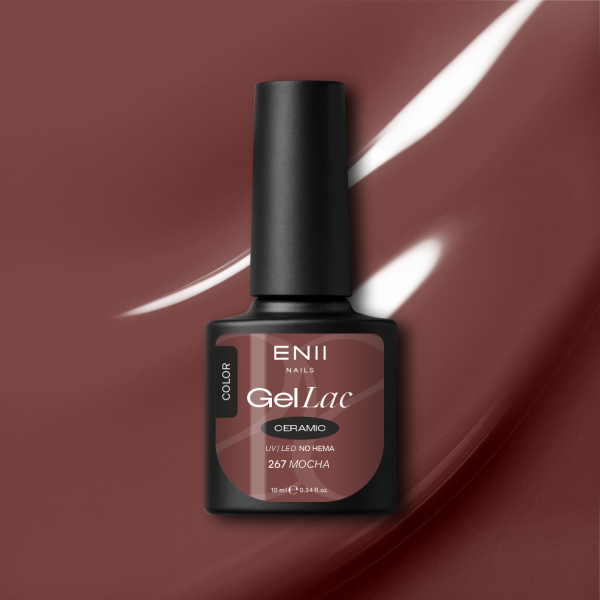 Gel lak Ceramic 267 Mocha - gelový lak bez HEMA, 10 ml