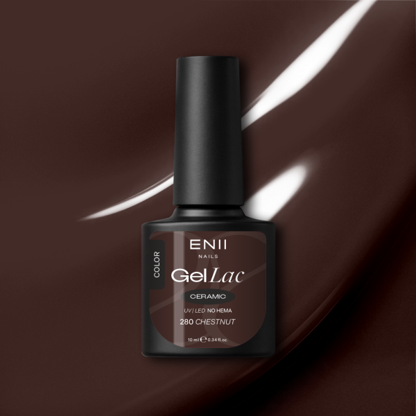 Gel lak Ceramic 280 Chestnut - gelový lak bez HEMA, 10 ml