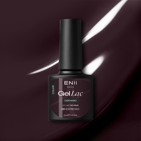 Gel lak Ceramic 281 Espresso - gelový lak bez HEMA, 10 ml