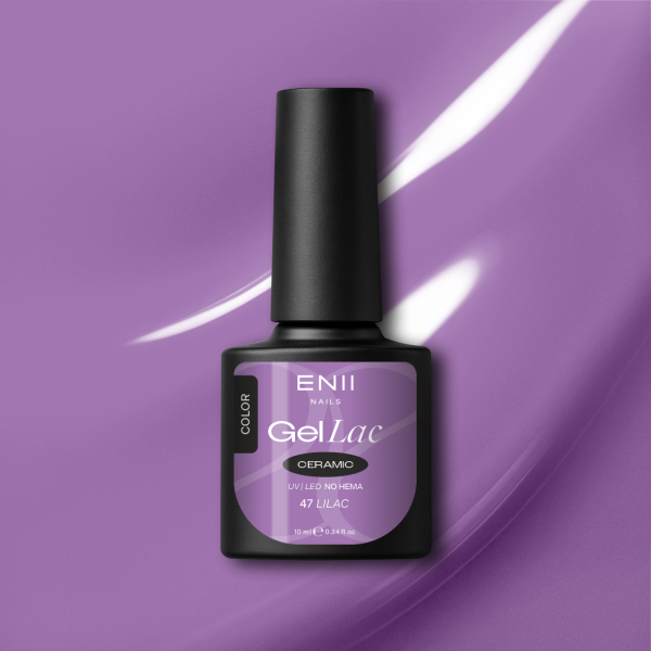 Gel lak Ceramic 47 Lilac - gelový lak bez HEMA, 10 ml
