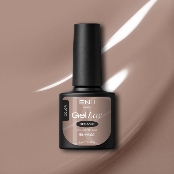 Gel lak Ceramic 58 Naked - gelový lak bez HEMA, 10 ml