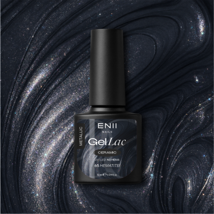 Gel lak Ceramic 65 Hematite - gelový lak bez HEMA, 10 ml