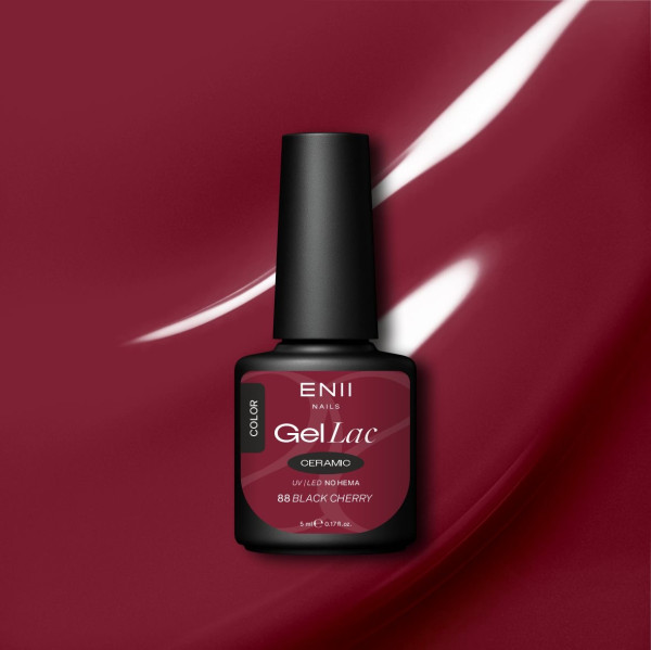 Gel lak Ceramic 88 Black Cherry - gelový lak bez HEMA, 5 ml