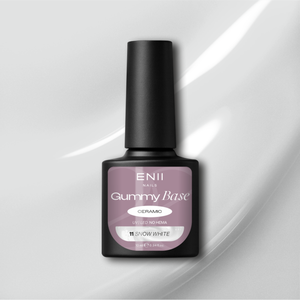 Gummy Base Ceramic 11 Snow White - gumová báze na nehty, 10 ml