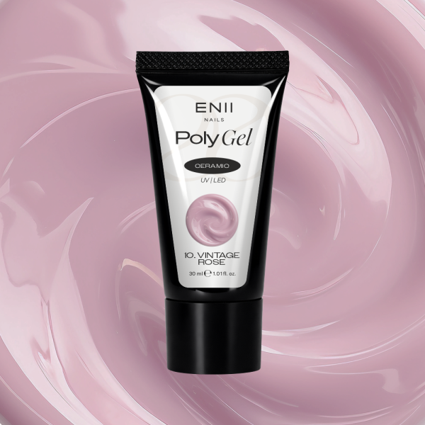 Polygel Ceramic 10 Vintage Rose - polygel v tubě, 30 ml