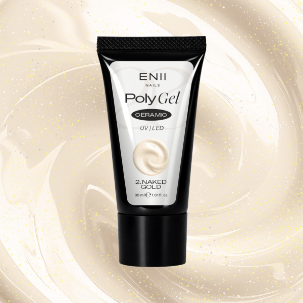 Polygel Ceramic 2 Naked Gold - polygel v tubě, 30 ml