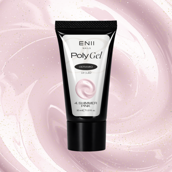 Polygel Ceramic 4 Shimmer Pink - polygel v tubě, 30 ml