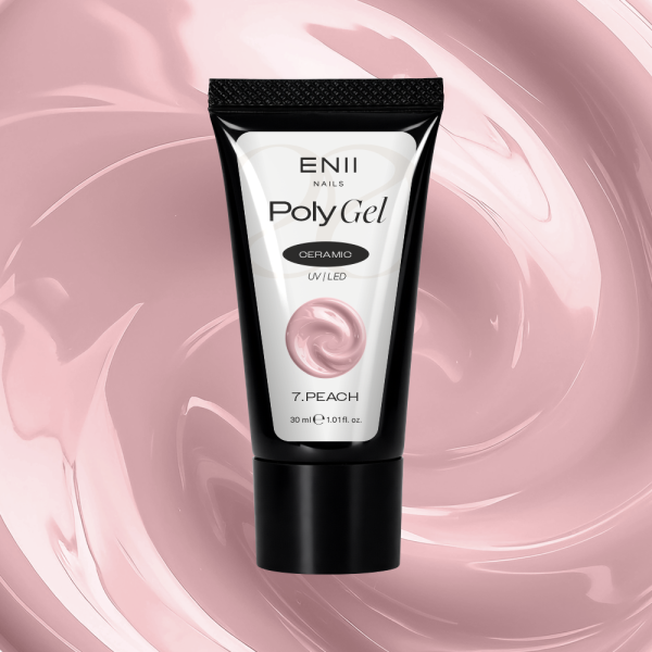 Polygel Ceramic 7 Peach - polygel v tubě, 30 ml