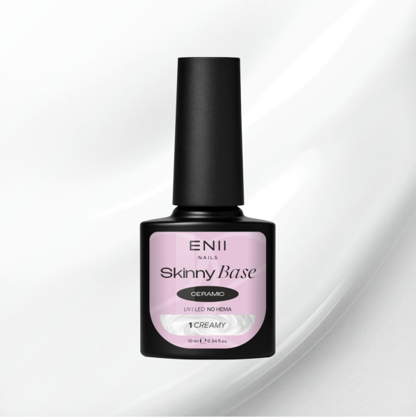 Skinny Base Ceramic 1 Creamy - mléčná polokrycí báze, 10 ml