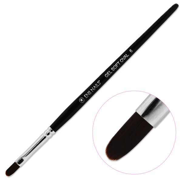 Štětec na gel - soft oval 6