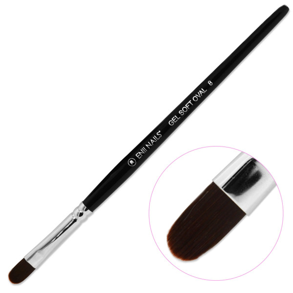Štětec na gel - soft oval 8
